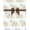 Snuggle Animals Baby Shower Woodland Deer Fox Hare Birthday / Special Occasion Gift Wrap Wrapping Paper-15ft