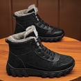 thumbnail image 2 of NOKIO Men'S Snowshoeing Fleece-Lined Boots Men's Winter High Top Workwear Versatile Warm Cold Proof Non Slip Cotton Shoes Comfortable Plus Velvet Thickened Snow Boots Men'S Waterproof Winter Shoes, 2 of 5