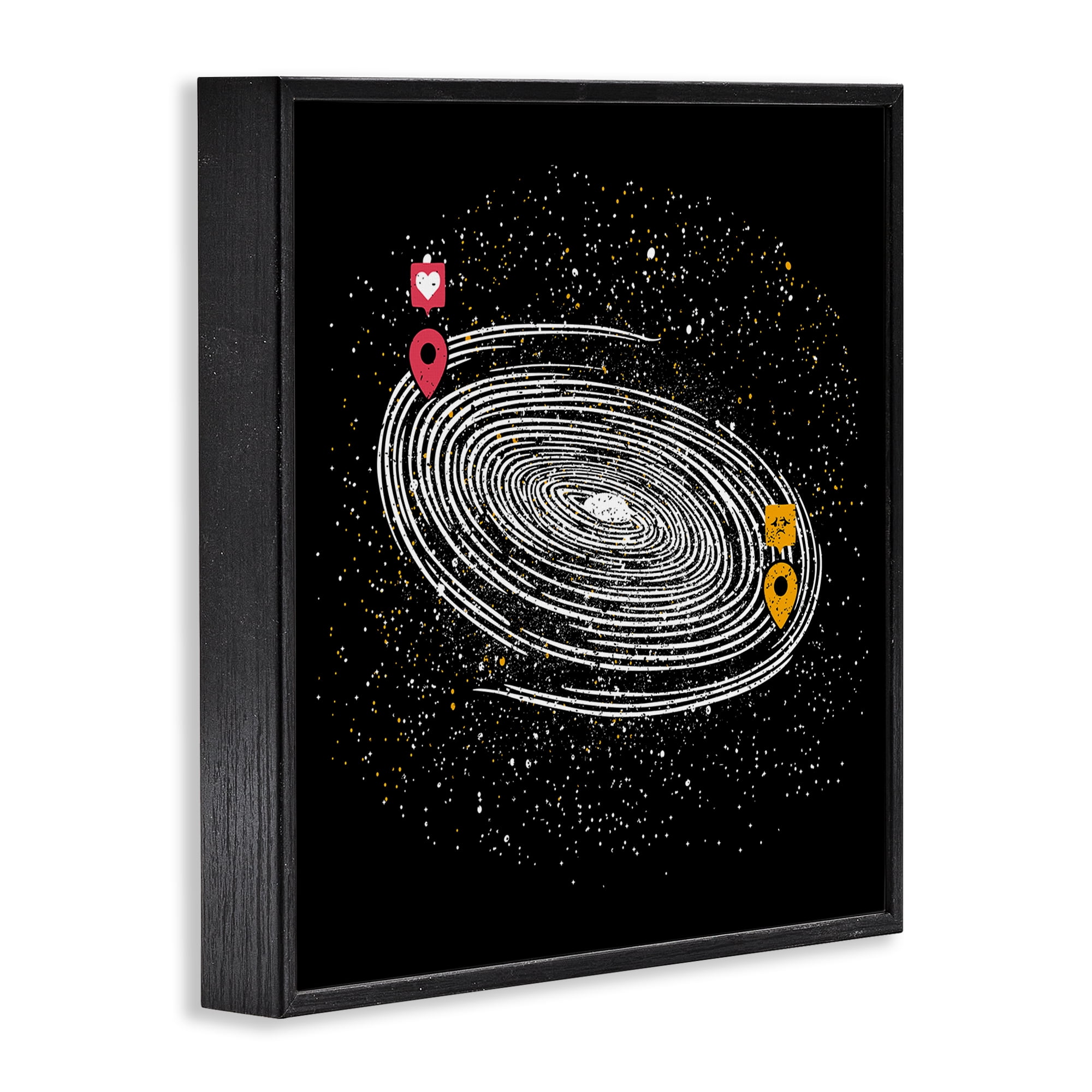 Stupell Industries Love Long Distance Black Framed Giclee Art, design by Tobe Fonseca