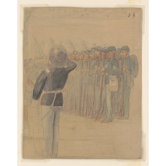 Troops of the 32nd Regiment, Indiana Volunteers Canvas Wall Art (20" x 30")