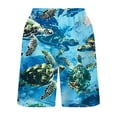 thumbnail image 5 of ZCFZJW Men's Swim Trunks Quick Dry 3D Ocean Marine Printed Beach Board Shorts with Pockets Casual Big and Tall Lightweight Drawstring Elastic Waist Cool Bathing Suits Light Blue XXXXL, 5 of 5