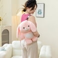 thumbnail image 7 of Cute Rabbit Plush Backpack 3D Rabbit Plush Bag Animal Plush Toy Soft Stuffed Shoulder Bag Kawaii Carrier Backpack Soft Animal Shoulder Bags, 7 of 7