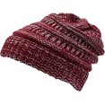 thumbnail image 2 of Gorro de invierno de punto para mujer con agujero para cola de caballo, 2 of 3