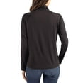 thumbnail image 2 of Women's Cutter & Buck Black Arizona State Sun Devils Coastline Epic Comfort Eco Recycled Raglan Funnel-Neck Top, 2 of 2
