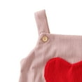 thumbnail image 6 of Xmarks Unisex Newborn Baby Valentines Day Outfit Strap Sleeveless Heart Corduroy Romper Suspender Onesie Overalls Jumpsuit 0-18M, 6 of 7