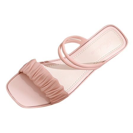 

Youmylove Women Flat Sandals Fashion Summer Sandals Thick Sole Sandals Women Sandals Beach Trendy Leisure Simple Shoes Female Footwear
