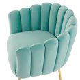 thumbnail image 6 of Armchair Accent Tufted Chair, Blue, Velvet, Modern Contemporary, Mid Century Living Hotel Lounge Cafe Lobby, 6 of 8