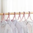 thumbnail image 4 of Injueey Cierre antideslizante flexible y práctico de 5 piezas para chaquetas, camisas y bufandas, conveniente Almacenamiento y organización del hogar Rosa+5 piezas, 4 of 6