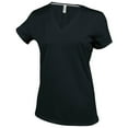 thumbnail image 1 of Kariban T-Shirt à Manches Courtes Col en V pour Femmes, 1 of 2