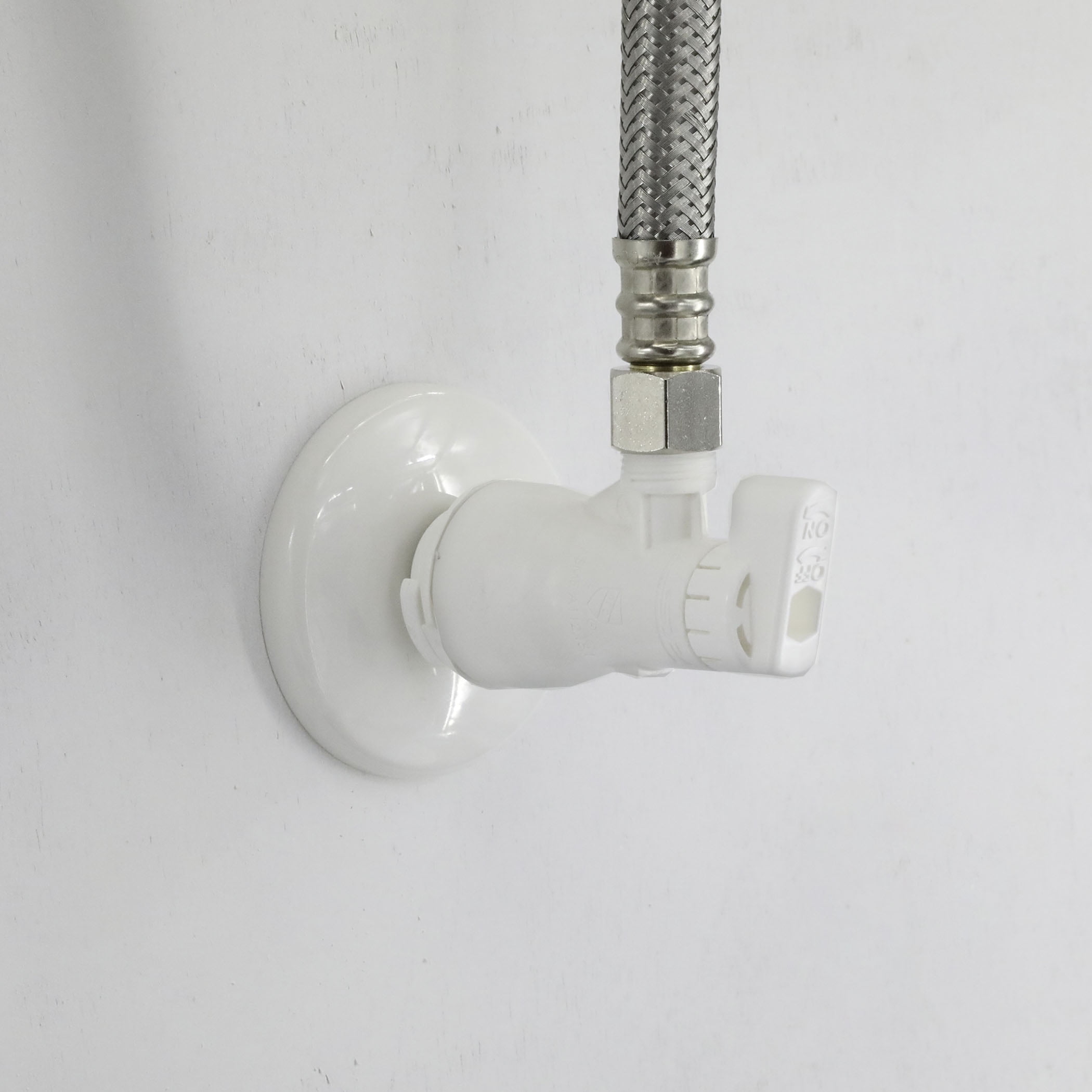 (2 pack) Danco Plastic Push-on Quarter Turn Angle Stop Valve, 0.1 lbs Weight (9DPV-100)