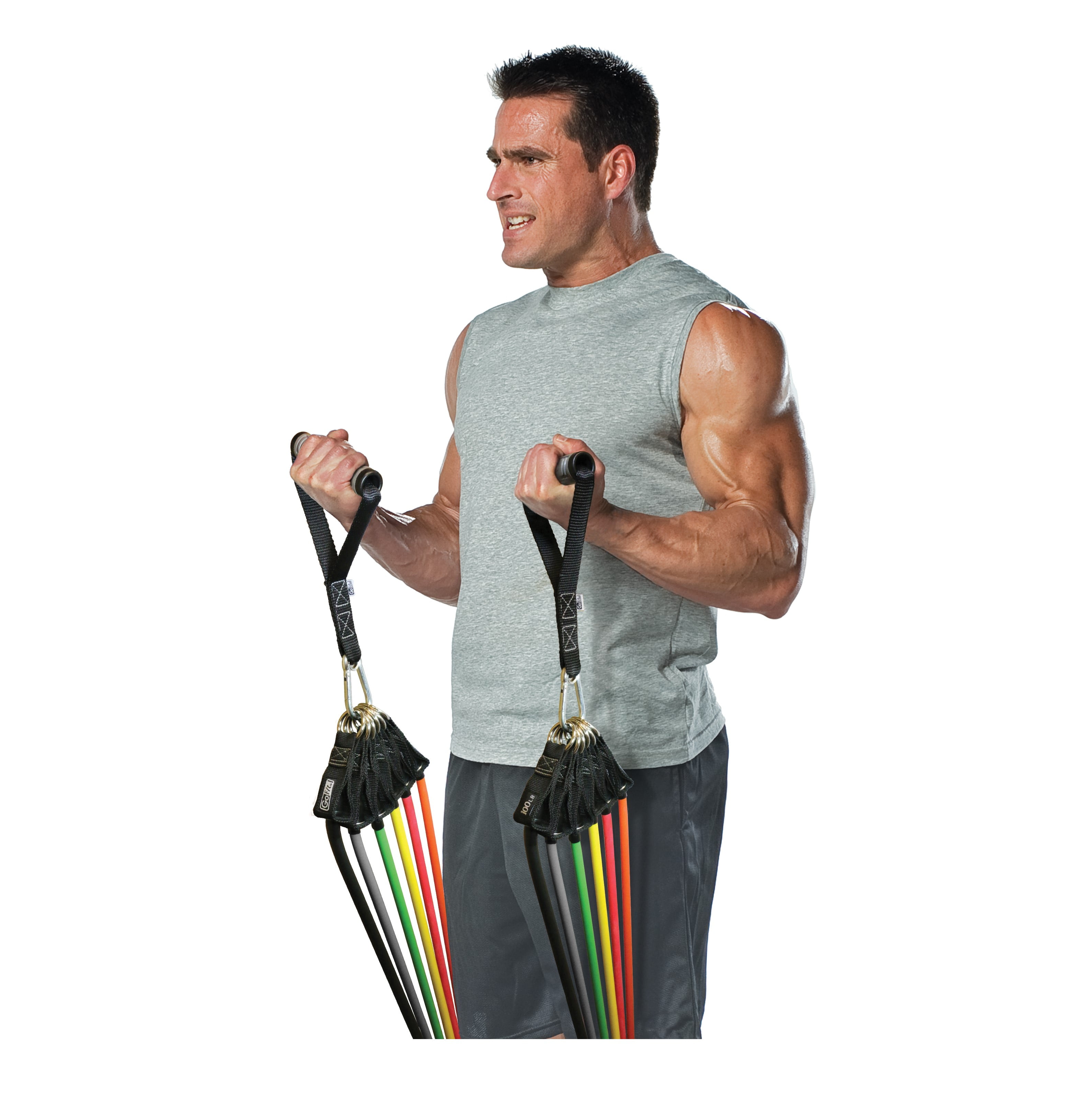 GoFit Mega ProGym Complete Home Gym System with 6 Resistance Tubes, 450 lbs Total Resistance