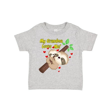

Inktastic My Grandma Loves Me Sloth Gift Toddler Boy or Toddler Girl T-Shirt