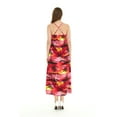 thumbnail image 5 of Women's Hawaiian Luau Floral Print Maxi Sweetheart Dress L Sunset Red, 5 of 5