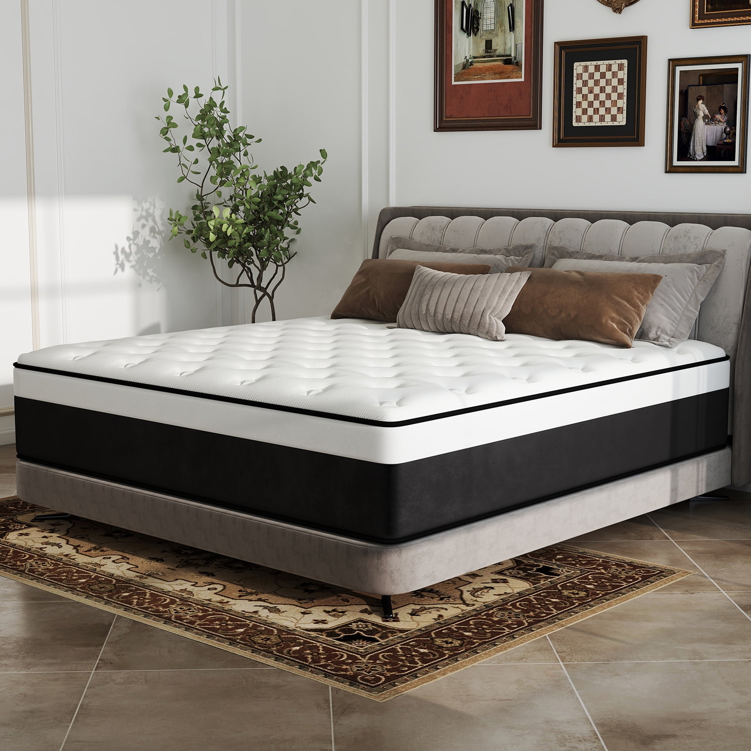 DalisTairy 8" Twin Mattress Gel Memory Foam Spring Hybrid Mattress in a Box,Medium Firm