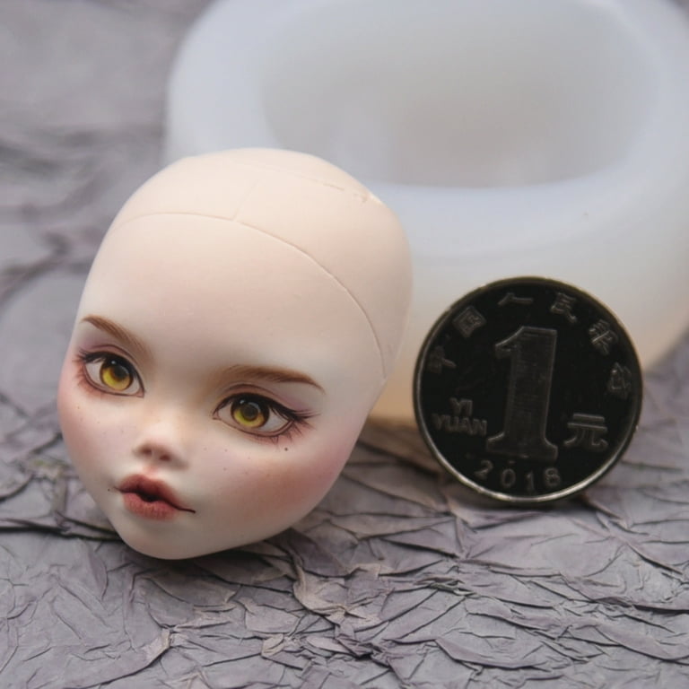 3D Dolls Face Clay Non Stick Easy to Demold Epoxy Resin Silicone