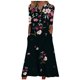 thumbnail image 2 of ICHUANYI Clearance Fashion Women Summer Printing Causal V-Neck Button Short Sleeve Vacation Pockets Dress(Black, XXL) ICHUANYI WER2023081200292, 2 of 5