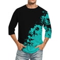 thumbnail image 1 of Birdeem Chemises pour Hommes Imprimé Col Rond Mode Décontractée Manches Courtes Blouses, 1 of 9