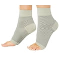 thumbnail image 1 of Premium Compression Socks for Plantar Fasciitis, Heel - Ankle Foot Sleeves for Everyday and Night Splints Pain Relief Treatment with Arch Support - Grey - Medium (Pack of 2) - CS1-Grey-M, 1 of 1