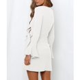 thumbnail image 2 of Vestido De Mujer, Vestido Cuello Redondo Cómodo Dobladillo Irregular Puños De Encaje Volantes Transpirables Para Trabajar Para Ir De Compras ANGGREK Otros, 2 of 8