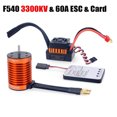 thumbnail image 3 of Motor sin escobillas F540 3300KV 4370KV con conjunto combinado ESC 60A para coche y camión a control remoto 1/10, 3 of 9