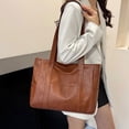 thumbnail image 4 of Sac d'Épaule en PU pour Femmes avec Courroie Ajustable, Sac Messager Bandoulière Multi-Positions pour le Travail, les Rendez-Vous et les Voyages, Grand Sac à Main Adapté aux Essentiels Téléphone et Portefeuille, 4 of 6