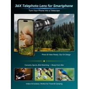 APEXEL 36x Telephoto Lens Compatible with iPhone 16 Pro Max | Photography for Travel, Birdwatching, Exploration | Kit with Sturdy Metal Tripod and Threaded Phone Case