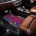 thumbnail image 6 of Honeii Colorful Snake Print Car Foot Mat Four-Piece Set - Front & Rear Universal Car Floor Mats for SUVs, Trucks, Sedans, 6 of 7