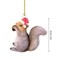 thumbnail image 3 of BJUTIR Christmas Animal Ornament Acrylic Santa Hat Animal Ornament Christmas Tree Decoration Holiday Decor, 3 of 4