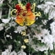 thumbnail image 1 of Campanas navideñas colgantes para árbol | Adornos navideños de ABS rojo, azul y amarillo | Campanas Yuanbao de metal con sonido nítido y diseño de copo de nieve | Adorno navideño para decorar el, 1 of 6