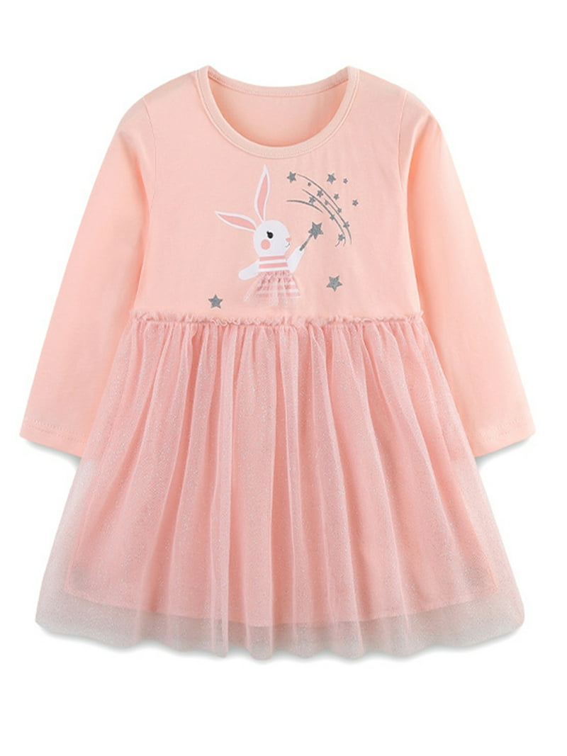 long sleeve toddler easter dress Yse Blue Floral Bishop Smocked Dress
