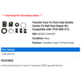 thumbnail image 2 of Transfer Case To Front Axle Double Cardan CV Ball Seat Repair Kit - Compatible with 1978 GMC K15, 2 of 2