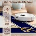 thumbnail image 6 of Design&I 8'x10' Ultra Soft Area Rug, Maritime Compass Rose Anchor Motif Sailor Knot Border Round Design None Fluffy Washable Non Shedding for Bedroom Living Room Under Sectional, 6 of 7