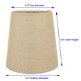 thumbnail image 3 of Meriville Set of 5 Natural Burlap Clip On Chandelier Lamp Shades, 3.5-inch by 4.5-inch by 4.5-inch, 3 of 5