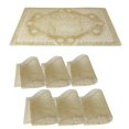 thumbnail image 1 of Allgala 6-Pack Dining Table PVC Placemat Set - Protect Table from Heat Stain Scratch and Anti-Skid-Style Gold Mandala-HD80210, 1 of 4