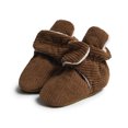 thumbnail image 2 of ZACPNCV Newborn Baby Cotton Booties Non-Slip Sole for Toddler Boys Girls Infant Winter Warm Fleece Cozy Socks Shoes Brown, 2 of 9