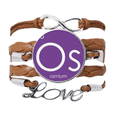 thumbnail image 1 of Química de metales de transicion el osmio os elementos periodo mesa Pulsera de cuero Negro trenzado pulsera de cuerda de amor Unbranded M, 1 of 3