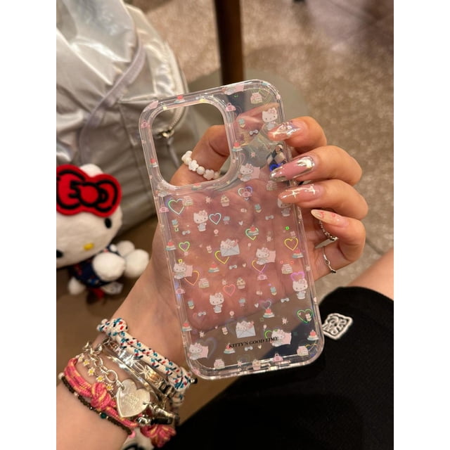 Sanrio Hello Kitty Kawaii Cartoon Phone Case For iPhone 15 14 13 12 11 Pro Max XR XS MAX 7 8 Plus Y2K Girl Anti Fall Back Cover advanced
