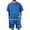 Blue, variant on CIENVNSTG Men Short Sets Outfits 2 Piece Tracksuit Short Sleeve T-Shirts And Shorts Pants Casual Comfy Jogging Sweatpants Set Black L