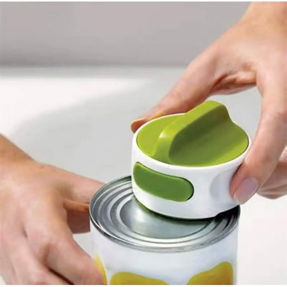 Can Opener with Ergonomic Handle the easier way to open any can – Stainless Steel Blade, Smooth Edge, Easy Turn