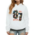 thumbnail image 2 of Girls Tracksuit 67 Pullover Hoodie Kids Hop Casual Outfit White 12 Y-13 Y, 2 of 4