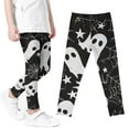 thumbnail image 2 of Utoimkio Girls Halloween Ghost Printed Stretch Leggings Soft Comfortable Ankle Length Pants Leggings for Kid Little Girls 3-8 Years, 2 of 4