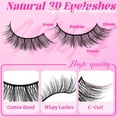 thumbnail image 2 of Veleasha Cat Eye Lashes Wispy Lashes Lightweight Eyelashes Dramatic False Eyelashes Clear Band Lashes Look Like Eyelash Extensions 9-17MM 7 Pairs Pack (Rio Vista), 2 of 14