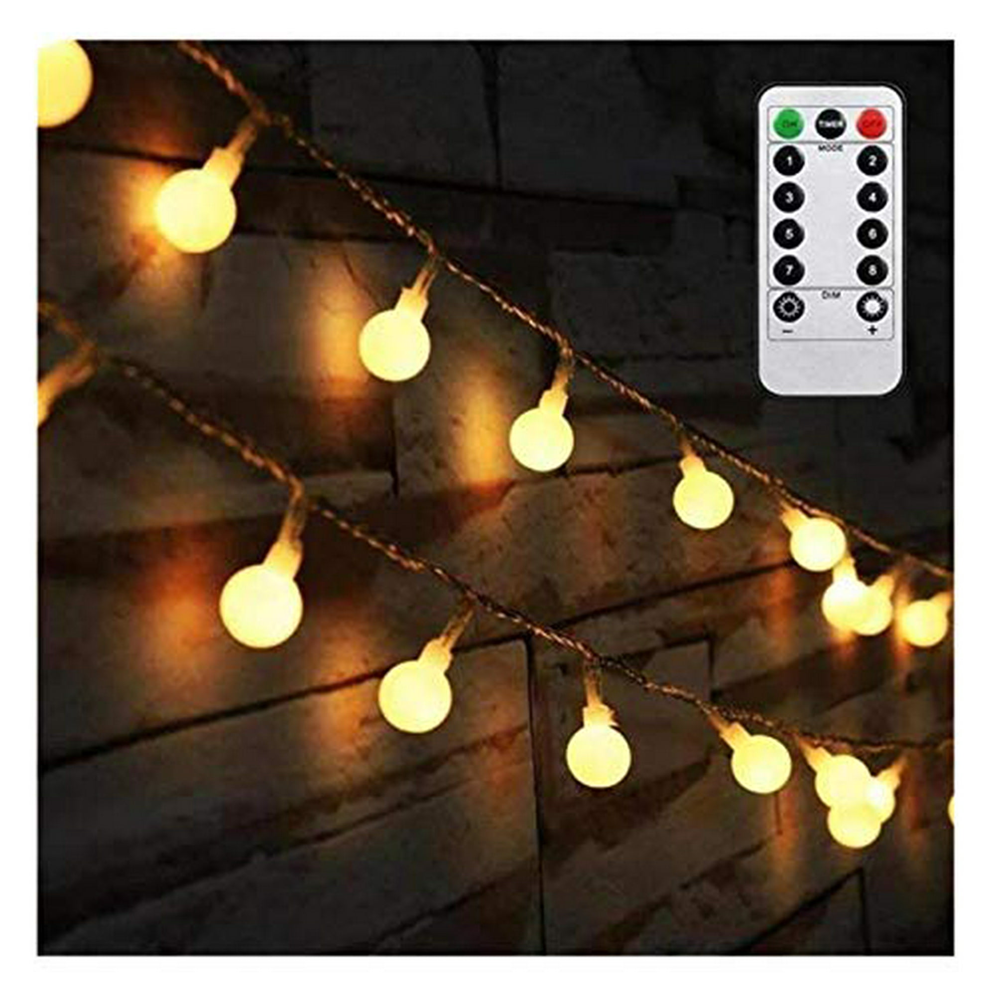 Amars 16 4ft Battery Operated String Lights With Remote Control Timer Bedroom Outdoor Led Twinkle Globe Fairy Light Room Wall Hanging Decorative Light For Backyard Indoor Patio Tapestry Warm White Walmart Canada