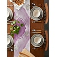 thumbnail image 5 of Boho Beach Waves Table Runners 108 Inches Long, Cotton Linen Fabric Table Runner Dresser Scarf, Gradient Coastal Rose Red Water Ombre Tablerunner for Party/Kitchen/Dinner/Wedding Decor 13''x108'', 5 of 7