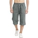 thumbnail image 2 of Pantalones largos para niños, de color liso, con cintura ajustable, con pliegues y bolsillo, informales, deportivos, de poliéster., 2 of 7