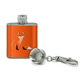 thumbnail image 2 of Stylish Red Foxy Fox Stainless Steel 1oz Mini Flask Key Chain, 2 of 3