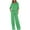 Green 1, variant on Kaemgyyd Linen Sets for Women 2 Piece Outfit Classic Half Sleeve Loose Scoop Neck Tops Breathable Wide Leg Pants Set with Pockets