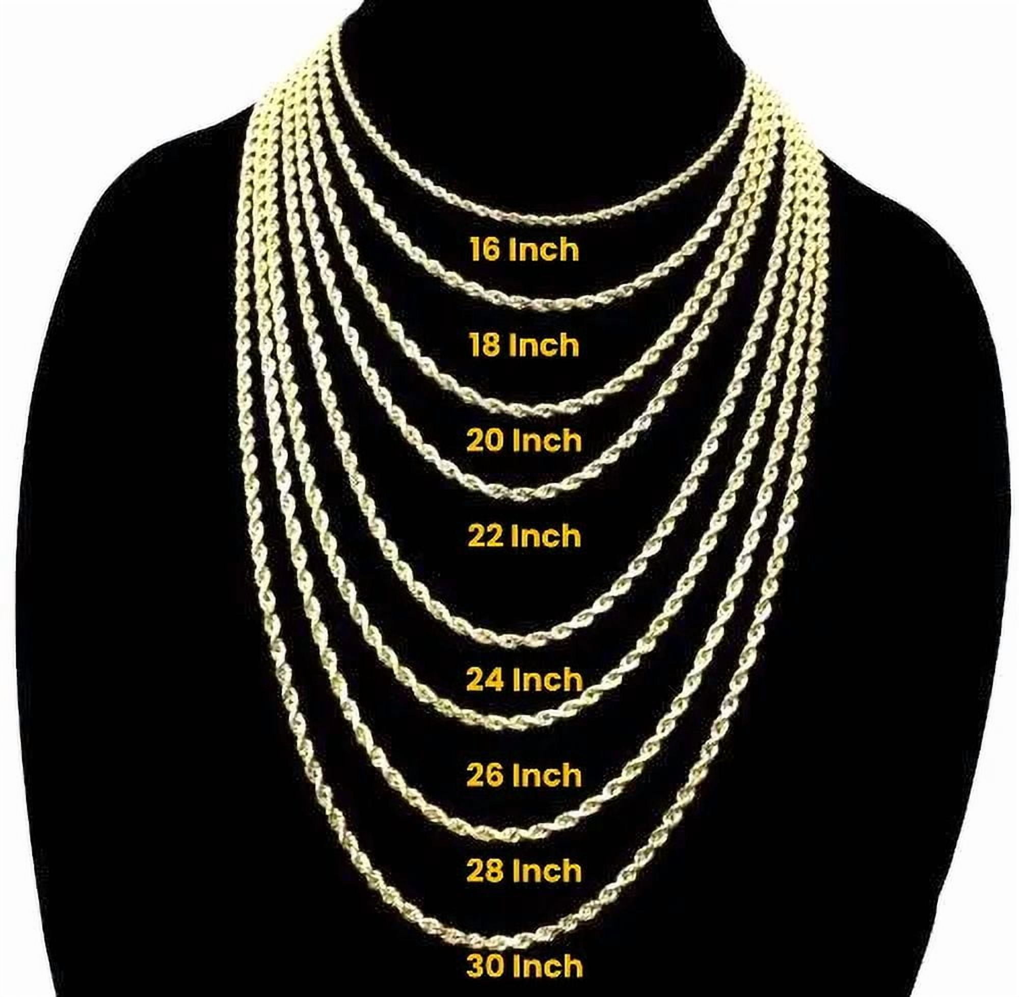 14K Yellow Gold Solid Rope Chain Necklace Diamond Cut Real Men Women Jewelry 6.0mm | 22 Inches