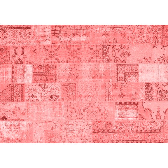 Ahgly Company Indoor Rectangle Patchwork Red Transitional Area Rugs, 2' x 3'