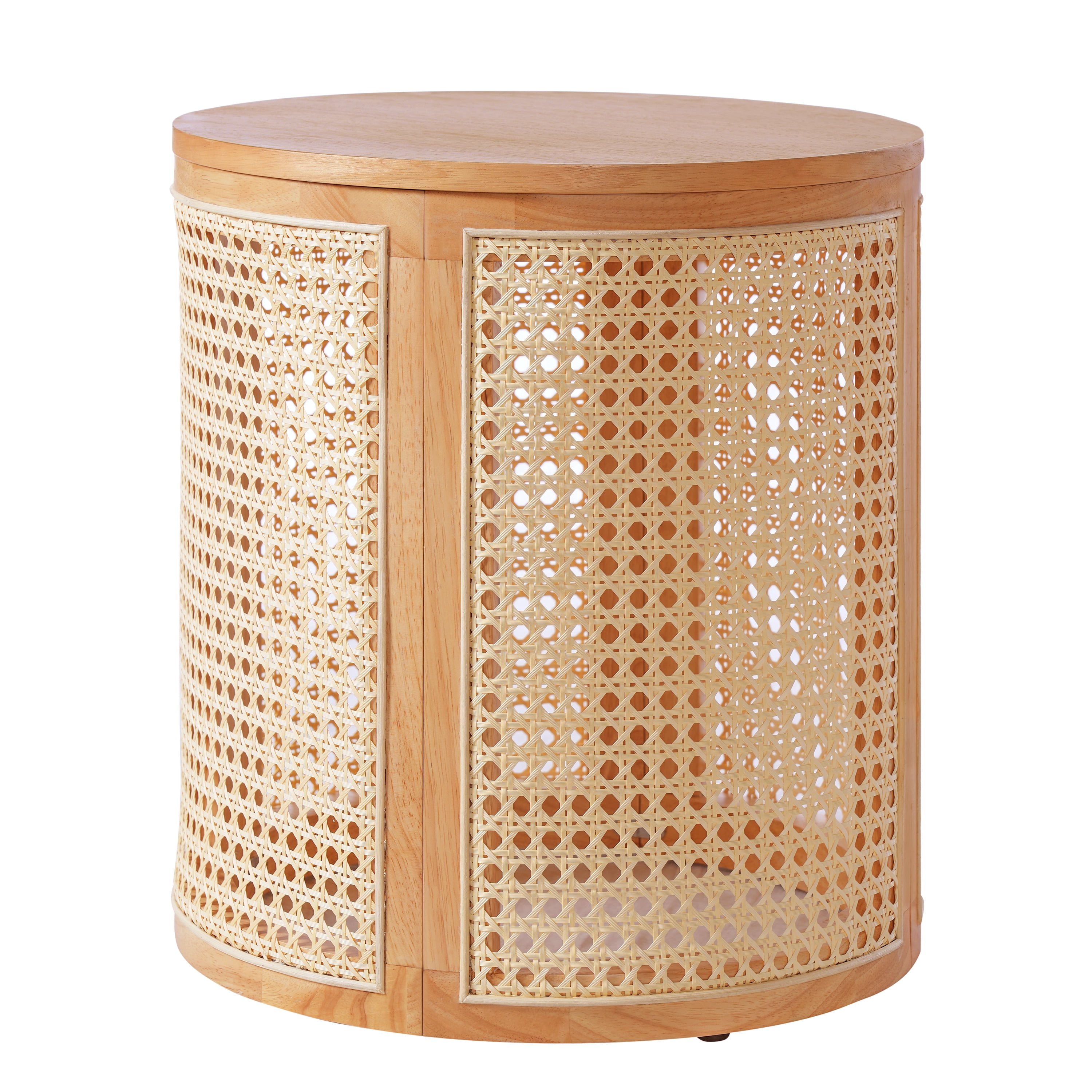 RUBBER SOLID WOOD SIDE TABLE,NATURAL COLOR